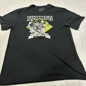 FOX MFG men's Mud-sweet-T-shirt XL size short sleeve Black Fox Racing tee. SKU53